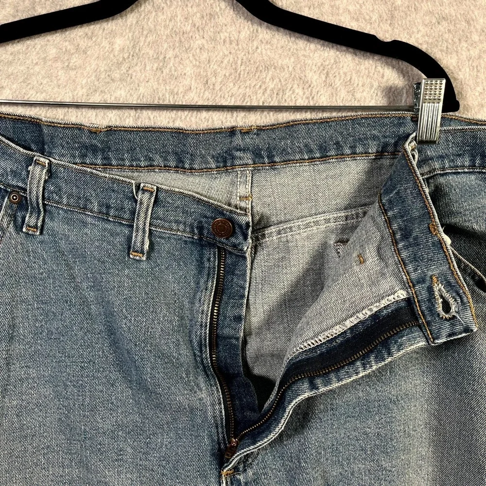 Wrangler Five Star Premium Jeans Men 46x30 Blue Denim Comfort Regular Fit Cotton